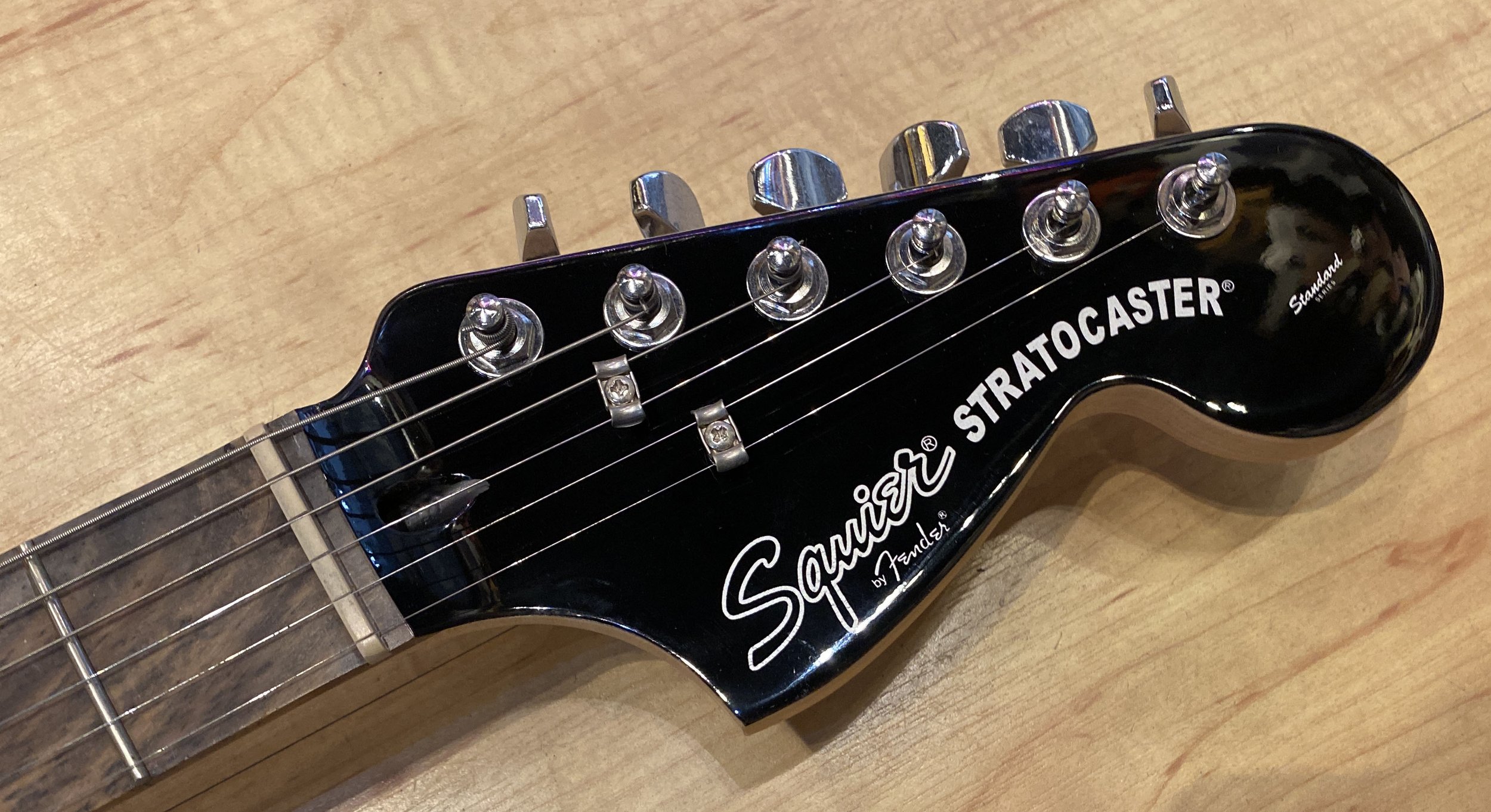 Squier Standard Series Stratocaster HSS Mirror Pickguard Electric Guitar  Black — Andy Babiuk's Fab Gear